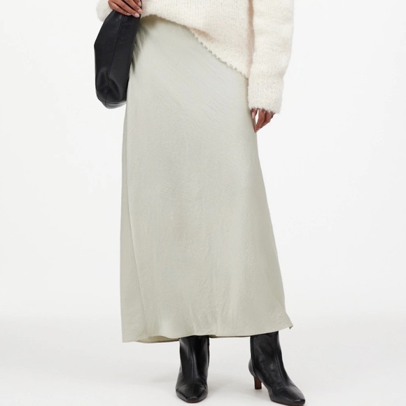 Madewell Dresses & Skirts - Madewell steel 
Satin Maxi Slip Skirt